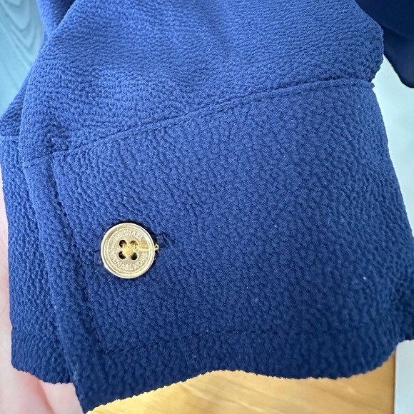Michael Kors Navy Blue & Gold Blouse - Picture 5 of 7